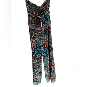 Multicolor Patterned Women's Jumpsuit